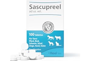 Sascupreel ad us. vet. 100 tablets, natural veterinary medicine for dogs, cats, horses etc. Made in Germany