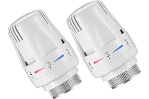 YEEKIDAIJ 2 Pcs Thermostatic Radiator Heads Automatical Temperature Control Heads Anti Freeze Radiator Valve Heating Systems for Home Office