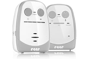 reer Nova Baby Monitor, portata 450 m, controllo del volume e display ottico del rumore