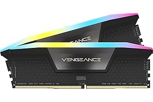 Corsair VENGEANCE RGB DDR5 RAM 32GB (2x16GB) 7200MHz CL34 Pamięć komputera zgodna z Intel XMP iCUE - czarna (CMH32GX5M2X7200C34)
