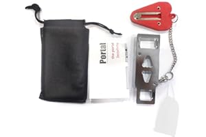 QEEQPF Verrou de porte portable compatible, serrure de voyage, convient pour la famille, les voyages, l'hôtel, la location, l'appartement, offre une protection supplémentaire pour les portes et les fenêtres