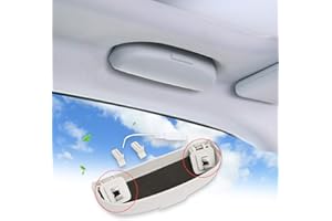 YEE PIN Funda de Gafas para Jeep Renegade BU 2015-2022 para el Parasol del Coche, Organizador para Gafas de Sol, Soporte para Gafas de Sol, Caja de Almacenamiento