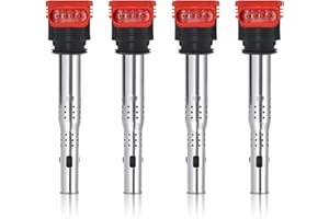Marsram Ignition Coil Pack UF529 for 2005-2016 Audi A3 A4 A5 R8 A6 A7 Q7 S4 TT 2006-2016 Volkswagen VW Jetta MK5 MK6 GTI Rabbit Golf Passat CC Tiguan Replacement for 06E905115E 06E905115F 4pcs