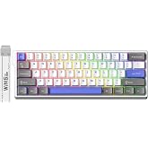 Aula Win60 He Max Manyetik Klavye Rapid Trigger Graywood Swtich 8000Hz RGB TKL Hot Swap Oyuncu Klavyesi Mavi