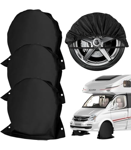 Zettum 4 Stück Reifenabdeckung für Gesamtrad Durchmesser 26-29 Zoll(66-73 cm), Radabdeckung 600D Oxford PU Beschichtung Heavy Duty & Wasserdicht Ersatzradabdeckungen für Fahrzeug, SUV, Van, MPV