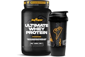 BIG MAN Pack BigMan Ultimate Whey Protein 1 kg + Shaker de REGALO PRO | Aumenta el crecimiento muscular | Entrenamientos intensos | Máxima asimilación (Vainilla Canela)