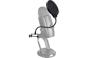 Yeti X Mic Pop Filter - 4 pollici 3 strati Windscreen con clip flessibile collo di cigno 360 ° per Blue Yeti X Microphone per Migliorare la Qualità del Suono di YOUSHARES