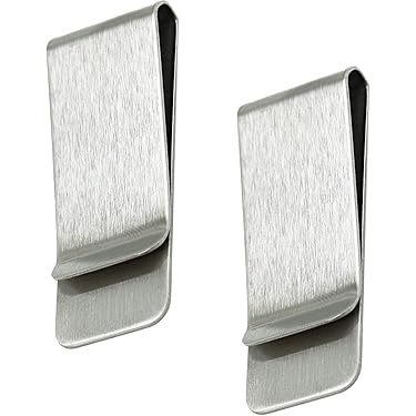 KAPSING 4 stuks roestvrijstalen geldclip voor heren, slim wallet, geldclip, voor contant geld, rekeningen, kaarten, documenten, bankbiljetten, visitekaartjes, creditcards