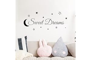 Xijuer Adesivo da parete, Murale Wall Sticker con scritta Sweet Dreams, Decorazione fai da te per Casa Camera da Letto Soggiorno