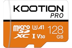 KOOTION 128 GB Micro SD Card, 4K Camera Pro, UHD Video for GoPro, Action Camera, Drone, Smartphone, R/W up to 90/35 MB/s MicroSDXC Memory Card UHS-I U3 A1 V30