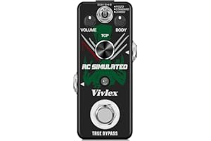 Vivlex AC Stage Effects Pedal Acoustic Guitar Simulation Simulation for Electric Guitar True Bypass True Bypass, (LEF-320)