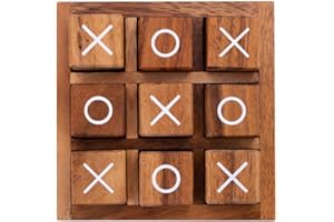 Engelhart – 350130 – Tic Tac Toe – drewniane kółko i krzyżyk – gra logiczna XO – rodzinna – plansza eko – dla 2 osób