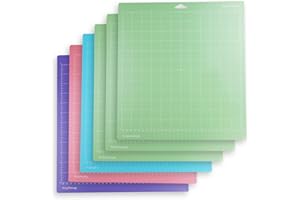 GUDQVOZIHG 6 tappetini da taglio, tappetino da taglio antiscivolo, tappetino da taglio antiscivolo e durevole, 12 x 12 pollici, adatto per cucito, quilting e fai da te, GUDQVOZIHG1236