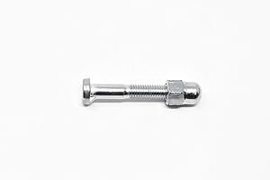 RETRO BIKE BITS VINTAGE BIKE SEAT POST BOLT 45mm LONG CHROME BOLT WITH SMART DOME (COVERED) 13mm NUT, NON TURN TAB ON BOLT HEAD
