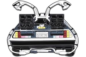 TATA GISÈLE Pins Broche BACK TO THE FUTURE, Retour Vers le Futur, Voiture DE LOREAN, Portes ouvertes, OUTATIME, Film Cinéma Culte Goodies Fan, Epinglette