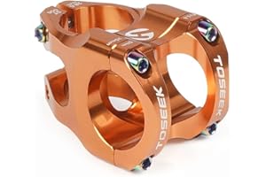 Eawfgtuw Potence de vélo de montagne, en alliage d'aluminium, potence de guidon de vélo CNC, 31,8 mm, pour VTT, vélo de route, descente (orange)