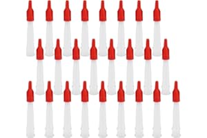 AMANDELIZABE Lot de 22 embouts de cartouche, embouts en silicone, embouts de rechange transparents, bouchons d'étanchéité, buses en silicone, buses d'étanchéité, cuisine, maison, outil d'étanchéité