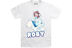 ARTIST MARKET Nuova T-Shirt Roby Polar Bear Youtuber Italia - 100% Cotone Morbido Organico