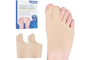 Leikedun 2 PCS Corrector Hallux Valgus, Separador de juanetes del pie Protector de juanete Alivio del Dolor y Alineación del Dedo Gordo, Talla Universal para Hombres y Mujeres
