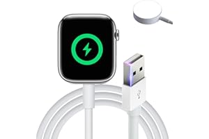 VERA STRIKE Base de Carga Compatible Con Apple Watch [Apple MFi Certified], Base Carga Magnética para iWatch, Cable USB A de 1 Metro Compatible con Watch Serie 8/8 Ultra/SE/7/6/5/4/3/2/1