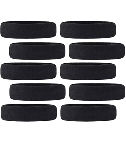 Fasce Sportive Capelli Linwnil 6 Pezzi - Antiscivolo, Assorbimento Sudore, Cotone Per Tennis, Yoga, Corsa