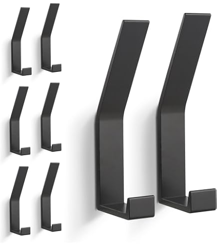 Ganci Da Parete In Alluminio - Set 10 Pezzi Nero Per Casa E Ufficio
