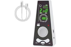 AUPHY Metronomo Digitale, Regolazione Intelligente Veloce e Precisa, Battito Vocale, con Funzione di Cronometraggio, Schermo a Colori ad Alta Definizione, Volume Regolabile, Multicolore Opzionale