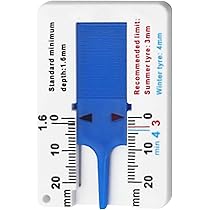 Misuratore Battistrada Pneumatici 2 Pezzi - Spessimetro Per Auto E Moto - Foto 5