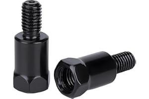 CRETASSION Adattatore per specchio per moto da M10 con filettatura destra a M8 con filettatura sinistra Adattatore per specchio per scooter da m10 a m8 (2 pezzi)