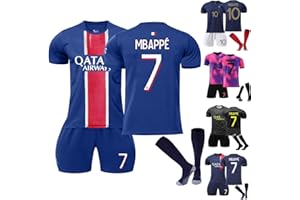 GÉNÉRIQUE Paris Maillot de Foot Enfant 2023 2024 Nouveau Soccer Jersey Home/Away Maillot PSG Ensemble Enfant, Garçon Vêtements de Football Tee Shirt, Short avec Chaussette