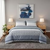 HOMEYA 3-Piece Duvet Cover Set for Bed135, Duvet Cover 220 x 220 cm + 2 Pillows, 50 x 75 cm, Modern Printed Polyester, Withou