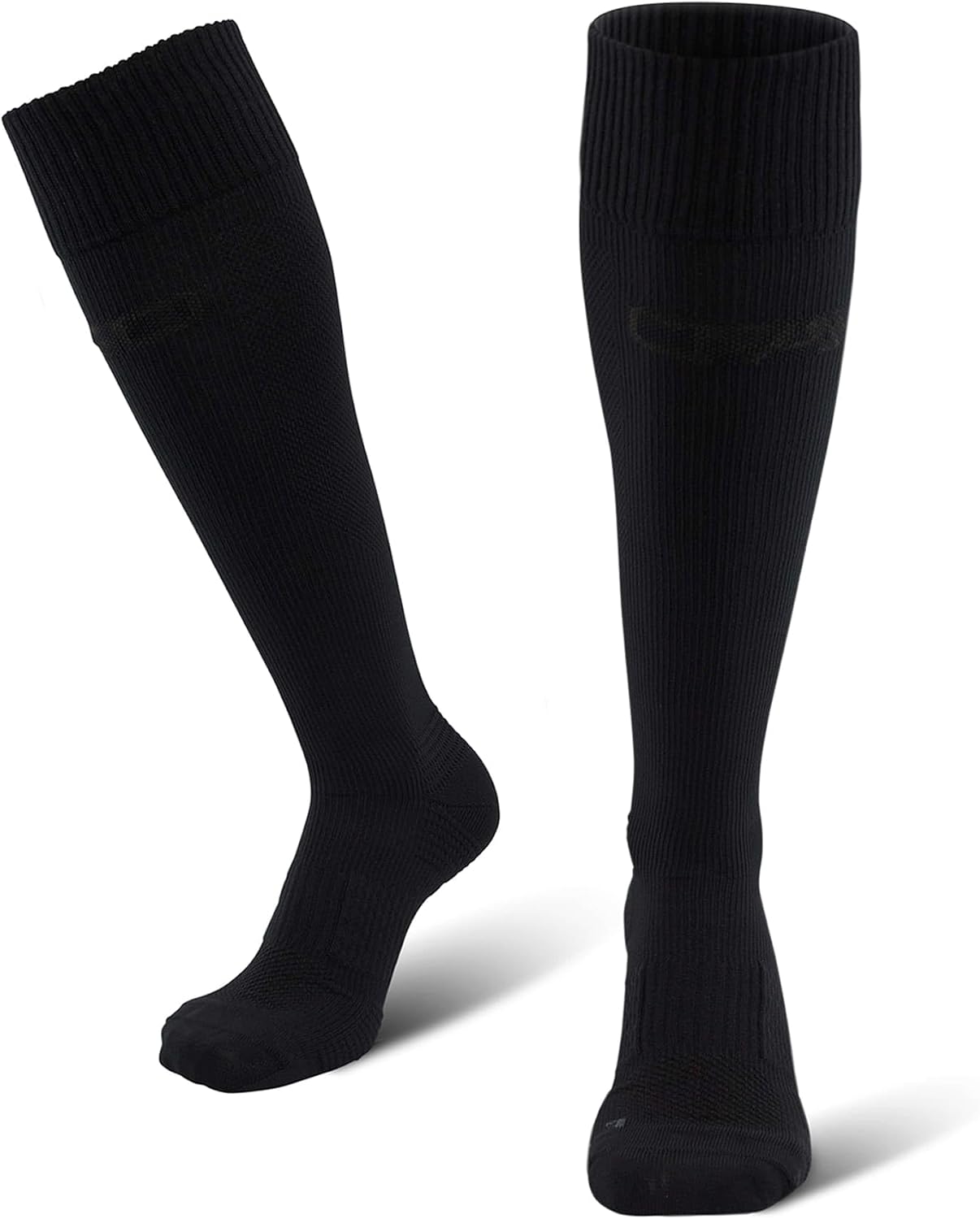 CFA V1 Calcetines Compresion Mujer y Hombre Graduada Antiampollas, Ideales Para El Deporte | Modelo Hasta La Rodilla | Soporte De Tobillo Y Arco | Diseño Danés | Fabricado En Portugal
