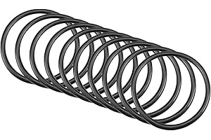 QUARKZMAN 37mm x 32mm x 2,5mm Nitrilo Goma Juntas Tóricas x 10uds Redondo Junta Arandela para Grifo Plomería Reparación Sellado Conexión [Negro]