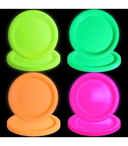 4 Tovaglie Fluorescenti Per Feste - 130x220cm, Neon Al Buio, Impermeabili, Per Compleanni E Eventi - Foto 11