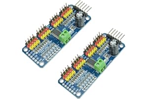 AITRIP 2PCS PCA9685 16 CH 12Bit PWM Servo Motor Driver Board Controller IIC Interface for Arduino Raspberry Pi Zero/Zero W/Zero WH/2B/3B/3B+ and Robot