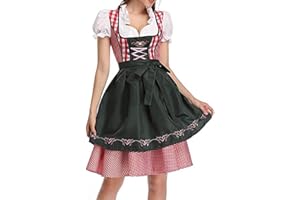 Prevessel Oktoberfest - Disfraz para mujer, estilo nacional, para fiesta de cerveza, disfraz de moza, con delantal