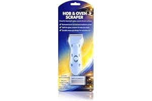 ALPHA AIM Non-Scratch Hob & Oven Scraper Tool – Reusable Multi-Purpose Kitchen Surface Cleaner for Glass, Ceramic & Induction Cooktops – Ergonomic Design