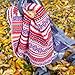 Tuppence and Crumble Soft Felted Lambswool Fairisle Baby Blanket Red