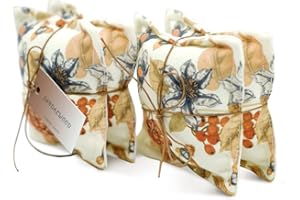 Aucuda Sandalwood Sachets for Wardrobe Fresheners, 4 Packs Sacheted Bags for Autumn, Hand-Made Scented Drawer Sachet, Long-Lasting Bags Scented Deodorizers, Fall Closet Air Freshener Decor for Wedding