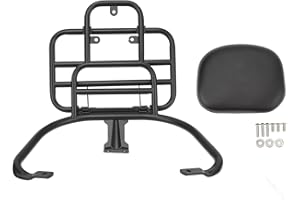 EVGATSAUTO Portapacchi Posteriore, Portapacchi Moto con Cuscino Schienale Adatto per Vespa Sprint Primavera 50125150250300 GTS