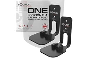 Sound bass One, One Gen 2, One SL & Play:1 Soporte de Montaje en Pared, Paquete Doble [2pcs], Negro, Compatible con Sonos One, One Gen 2, One SL & PLAY1 Speaker