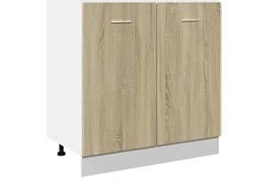 vidaXL Armario bajo Lyon Roble Sonoma 80x46x81,5 cm Madera de ingeniería