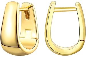 DOKIA Chunky Silver Hoop Earrings for Women, Small Huggie Hoop Earrings for Girls, Birthday Anniversary Dainty Gold Hoop Earrings Jewellery Gift