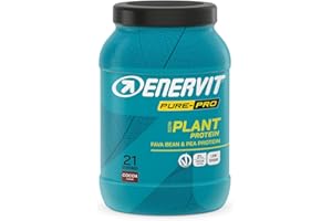 Enervit Pure-Pro 100% Plant Protein, Proteine Vegane Isolate di Pisello e Fava, 21g di Proteine 100% Vegetali per Dose, Gusto Cacao, Ideale per il Recupero Post Workout, Certificato VeganOK, 630 g
