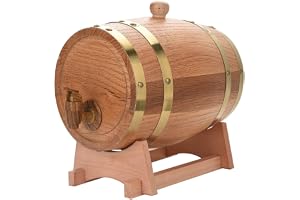 Öldispenser av ek, 3 l, med hållare för whisky, bourbon, tequila och vin