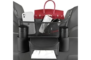 XZMCAT Auto Organizer Zwischen Vordersitzen, Car Organizer Multifunktionale Praktisch Organizer Auto Mittelkonsole Zubehör, Autositz Organizer Aufbewahrungstasche für Snacks Wallets Getränke,Telefon