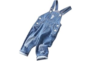 Mengmiao Jungen Freizeit Denim Overall Volltonfarbe Latzhosen