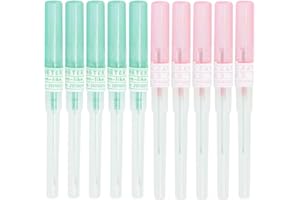 DIFLAX 10 Pezzi Ago Cannula Piercing18G 20G Aghi Catetere Aghi Piercing Naso Orecchio Aghi Cavi per Labbra Lingua Pancia Capezzolo Cartilagine(5 Pezzi 18G+5 Pezzi 20G)