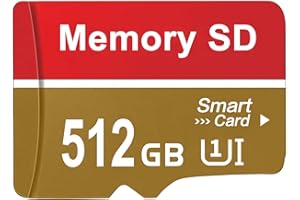 512 GB SD Karte - kacbuy UHD Video wasserdichte Speicherkarte SD Card Hohe Geschwindigkeit TF Karte für Drone, Dash Cam, Kamera, Smartphone, PC, Tablet (512gb)