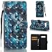 Produktbild Samsung Galaxy Note 8 Fall, Premium 3D gemustert PU Ledertasche Flip Wallet Case für Samsung Galaxy Note 8 mit Handschlaufe Kartenhalter - Big mouth wolf